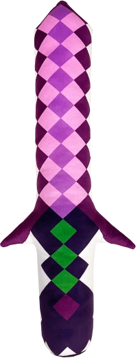 Fluffy Fighterz épée en peluche lumineuse Pixel rose