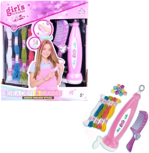 Tresseuse de perles pour cheveux avec accessoires