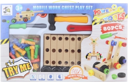 Jeu de construction à visser pour enfants – 80 pièces