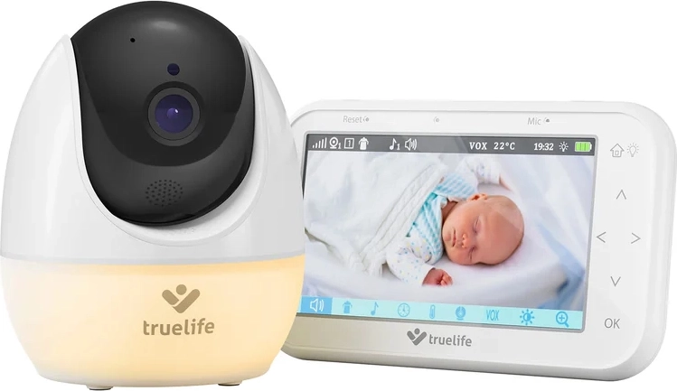 Babyphone vidéo TRUELIFE NannyCam R4 Pro avec caméra rotative et écran IPS 4,3"