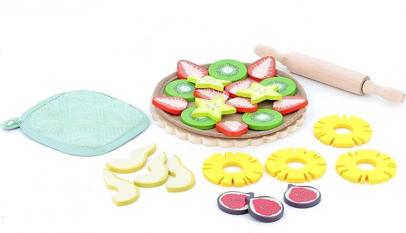 Vilac atelier de tartes aux fruits – ensemble en bois pour cuisine d’enfants