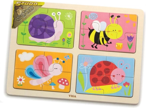 Puzzle coccinelles 4 x 4 en bois