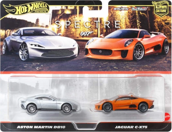 Hot Wheels Premium – ensemble de modèles Jaguar C-X75 et Aston Martin DB10 (James Bond)