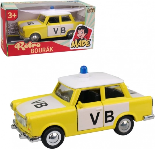 Voiture Trabant de Police Métallique 12 cm