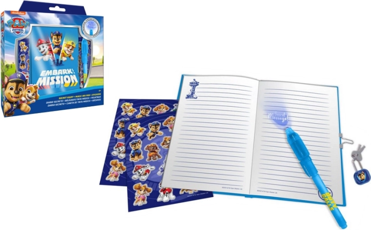 Journal souvenir avec stylo magique PAW PATROL