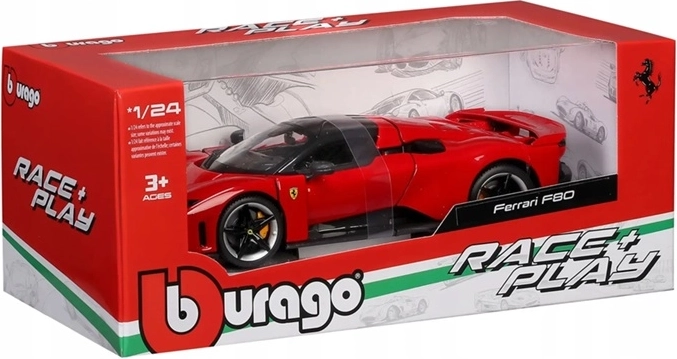 BBU Ferrari F80 modèle de voiture 1:24 Rosso Corsa (rouge)