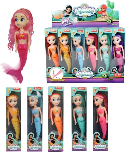 Poupée sirène avec queue flexible 18 cm - 1 pièce