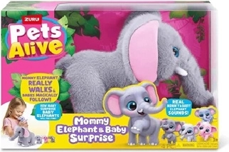 ZURU Pets Alive Maman éléphant avec ses petits