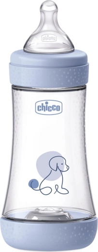 Biberon anti-coliques Chicco Perfect5 240 ml avec tétine Physio, débit moyen 2m+