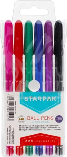 Stylos à bille Starpak, 6 couleurs