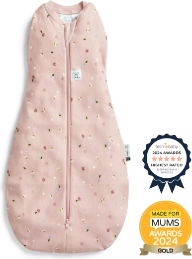 ergoPouch couverture d’emmaillotage et gigoteuse 2-en-1 Cocoon Daisies 0,2 TOG (6–12 mois)
