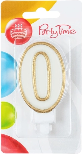 Bougie d’anniversaire dorée chiffre 0