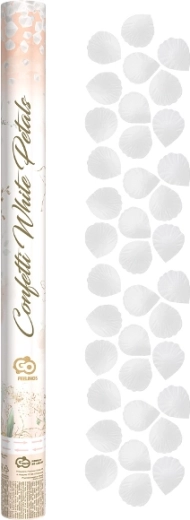 Confettis pneumatiques pétales de rose blancs – textile