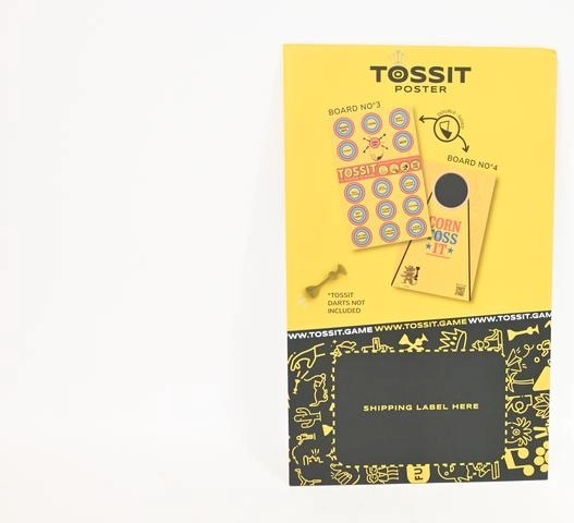 TOSSIT affiche de jeu recto-verso 2 en 1 – Chore game et Corn Toss It