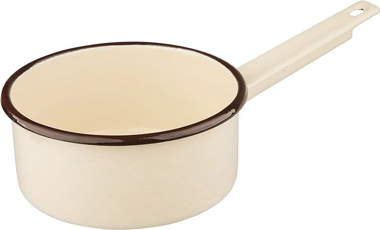 Silesia Rybnik casserole émaillée avec poignée 1 l, crème