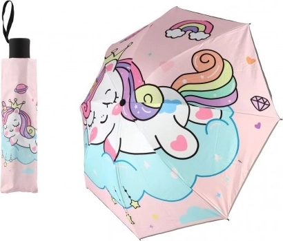 Parapluie pliant pour enfants avec motif de Licorne