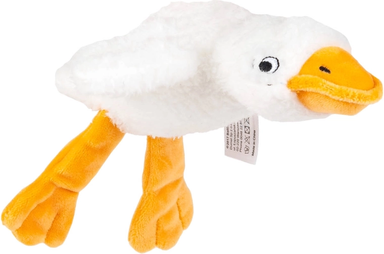 Oie en peluche sensorielle Balibazoo 23 cm blanche