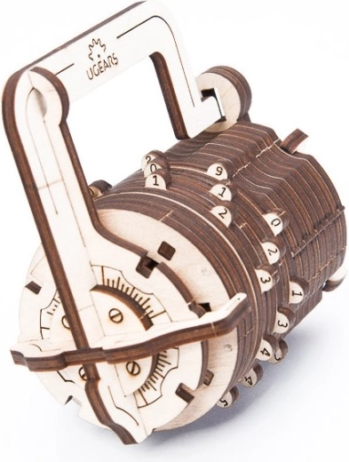 Ugears puzzle 3D cadenas chiffré – casse-tête mécanique en bois