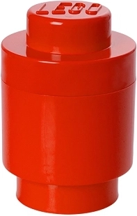 Boîte de rangement ronde LEGO 12,3 × 18,3 cm – rouge