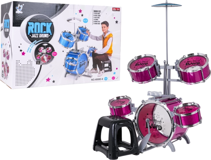 Batterie pour enfants ROCK BAND rose