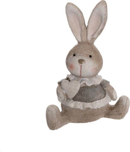 Lapin en céramique beige 14 cm