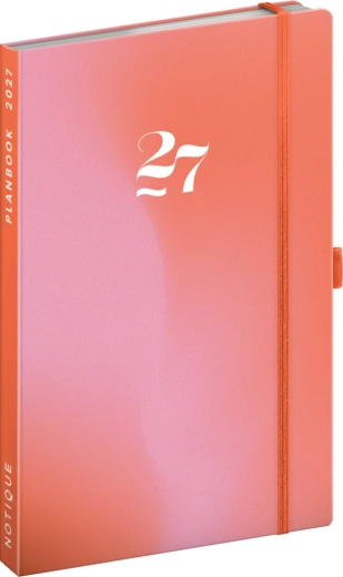 Notique Planbook agenda planificateur et carnet Coral 2027 13 × 21 cm