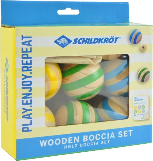 Schildkröt Boccia – set en bois