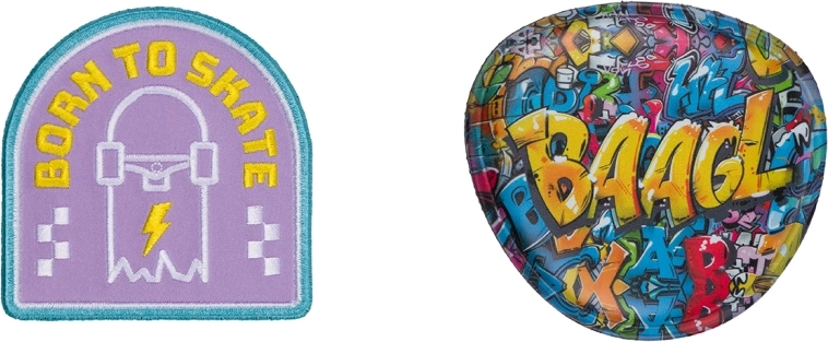 Badges interchangeables BAAGL Baaglies – 2 pcs, Skate Park Wall
