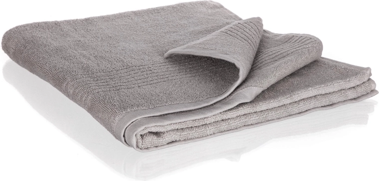 Drap de bain Loris 70 × 140 cm en coton, gris clair