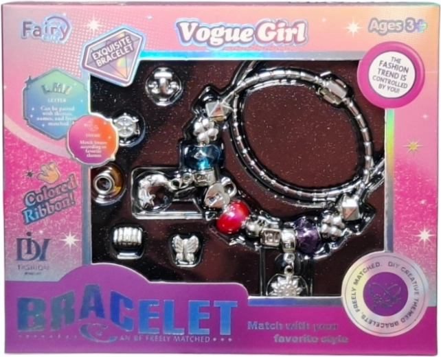 Kit créatif pour fabriquer un bracelet avec des perles et des breloques