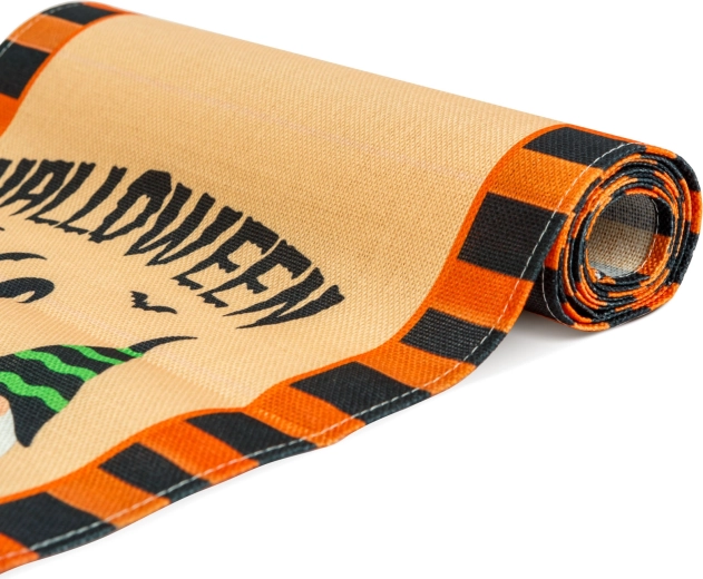 Chemin de table d’Halloween avec lutins 184 × 33 cm