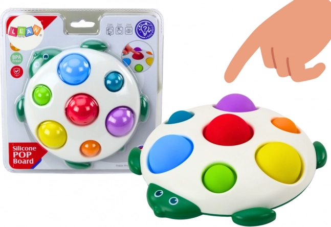 Jeu sensoriel tortue planche pop-it
