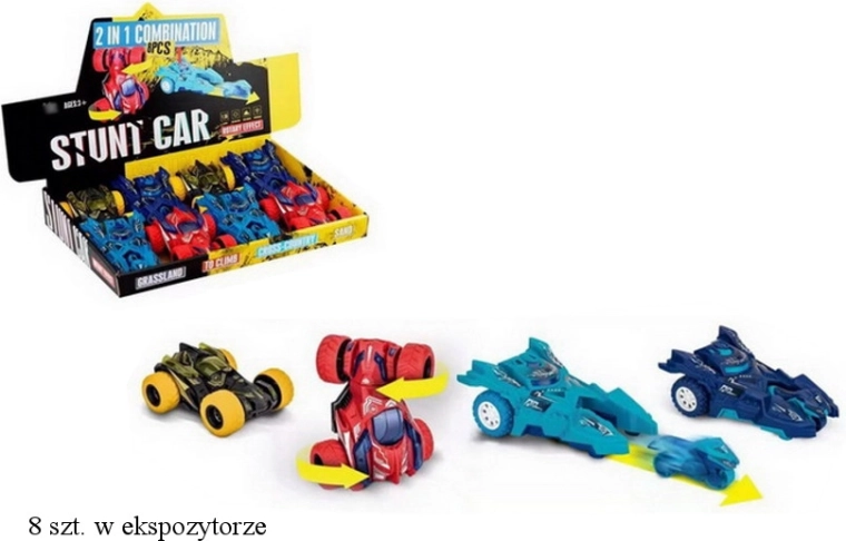 Voiture acrobatique avec axe rotatif ou lanceur