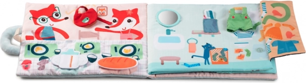 livre didactique en tissu avec le renard Alice – bonjour