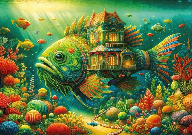 Puzzle Maison des Poissons 1000 pièces