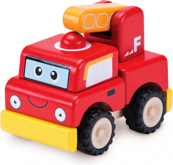 Mini camion de pompiers en bois Wonderworld