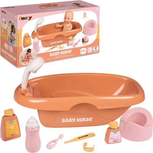 Smoby Baby Nurse baignoire pour poupées avec accessoires
