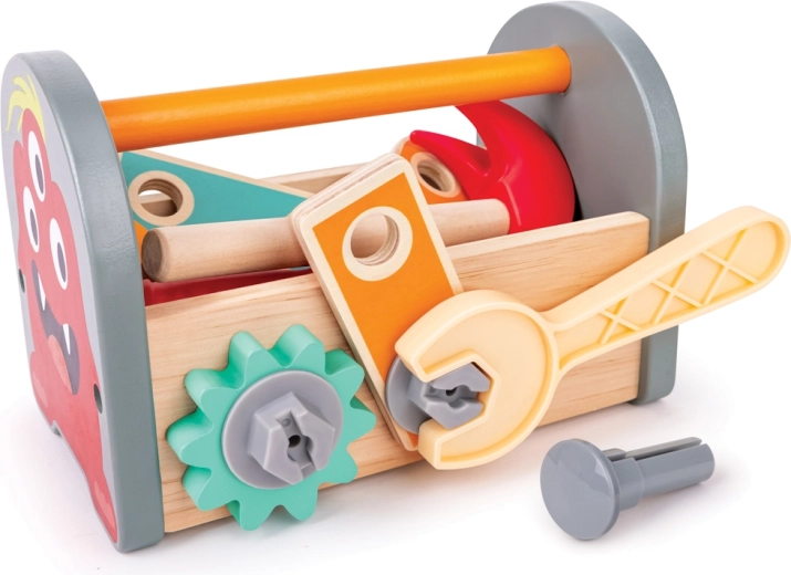 Set d’outils pour enfants dans une boîte