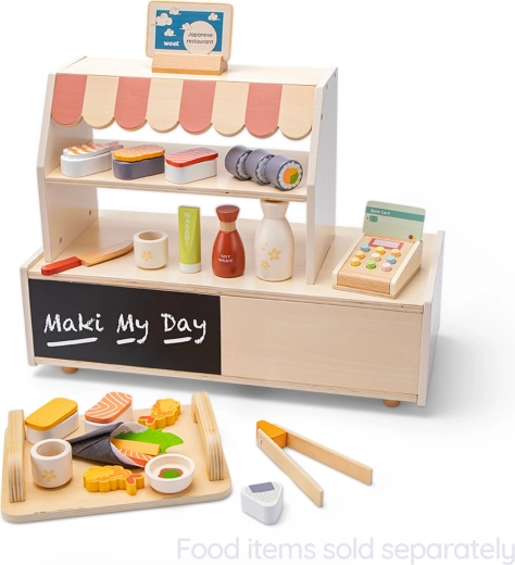 Stand en bois pour enfants « mini-restaurant »