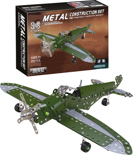 Maquette métallique à construire, avion militaire, 258 pièces