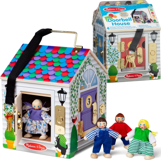 Maison en bois avec sonnettes de porte MELISSA & DOUG Doorbell House