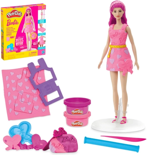 Play-Doh Barbie coffret créatif Cheveux et cœur