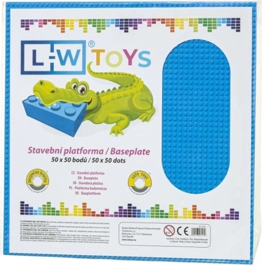 Grande plaque de construction 50×50 plots bleue