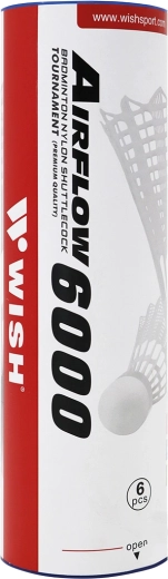 Volants de badminton en nylon WISH S-320, 6 pièces
