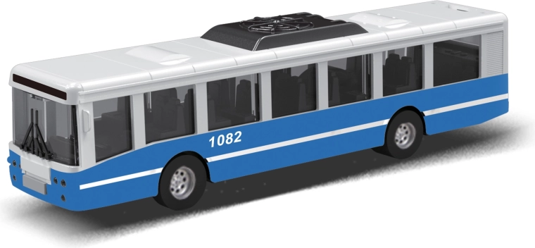 Autobus urbain à inertie 16 cm – bleu