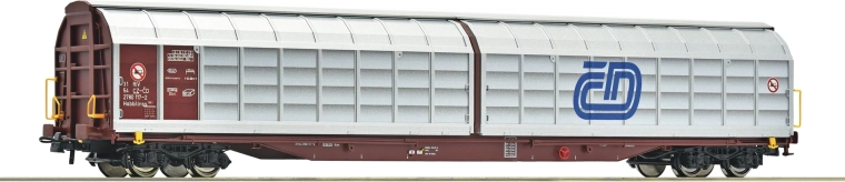 Roco wagon de marchandises à quatre essieux avec parois coulissantes Habbillns ČD