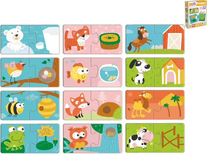 Puzzle d’association pour enfants « Où habite cet animal ? »