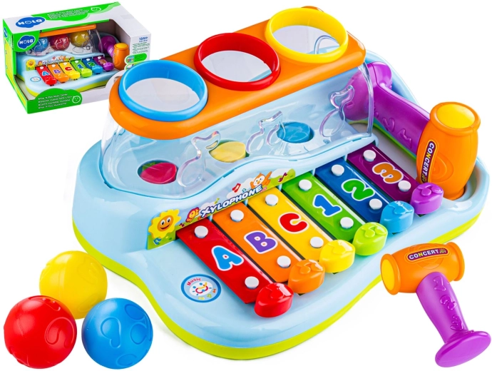 Petit piano pour enfants avec xylophone et jeu de balles à marteler - 1 pièce