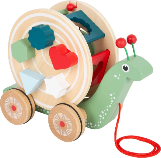 Escargot en bois à tirer avec trieur