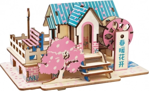 Woodcraft puzzle 3D en bois Maison de printemps